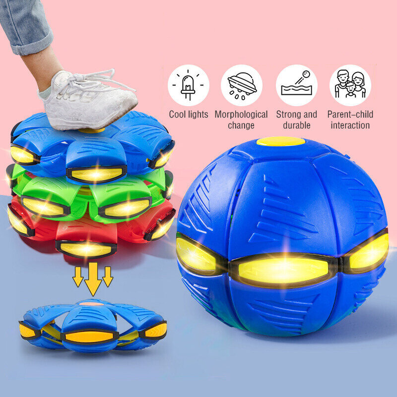 3 LED šviečiantis, skraidantis kamuolys- diskas Yhog, mėlynas цена и информация | Žaislai berniukams | pigu.lt