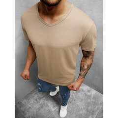 Marškinėliai vyrams Dimel JS/712007-51350, smėlio spalvos цена и информация | Футболка мужская | pigu.lt