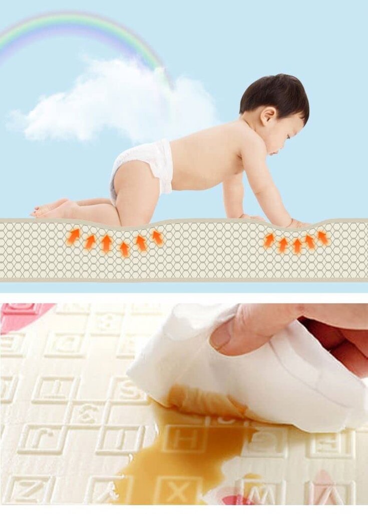 Dvipusis žaidimų kilimėlis kūdikiams XPE kaina ir informacija | Lavinimo kilimėliai | pigu.lt