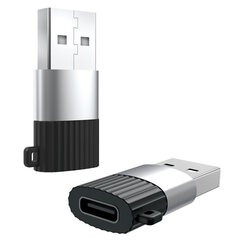 XO NB149-E Адаптер кабелья - конвертор с USB-C мама на USB папа Черный цена и информация | Адаптеры, USB-разветвители | pigu.lt