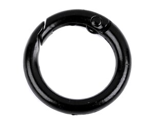 Užsegimas-žiedas 24mm juodas kaina ir informacija | Papuošalų gamybai, vėrimui | pigu.lt