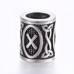 Karoliukas nerūdijančio plieno vikingų runa Gebo, 16x13mm kaina ir informacija | Papuošalų gamybai, vėrimui | pigu.lt