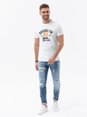 Marškinėliai vyrams Ombre Clothing 122180-7, balti kaina ir informacija | Vyriški marškinėliai | pigu.lt