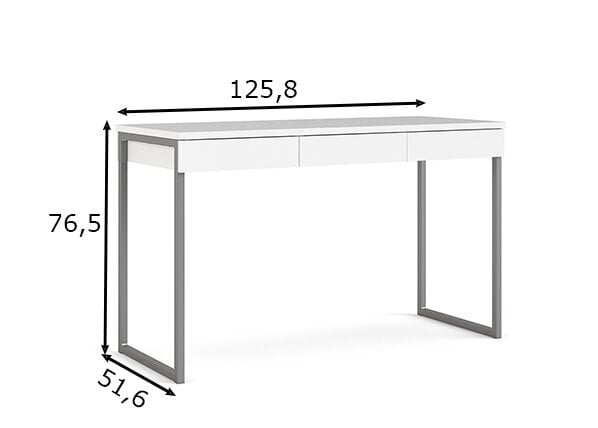 Rašomasis stalas Function, baltas/pilkas kaina ir informacija | Kompiuteriniai, rašomieji stalai | pigu.lt