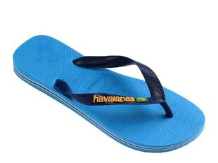 Brasil logo havaianas for men's blue 41108506946 41108506946 цена и информация | Мужские шлепанцы, босоножки | pigu.lt