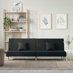 Sofa-lova vidaXL, juoda цена и информация | Диваны | pigu.lt