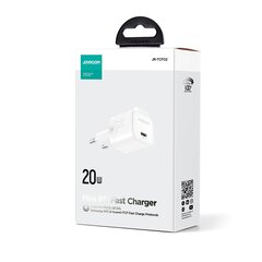 Mini charger USB C 20W PD Joyroom JR-TCF02 - White цена и информация | Зарядные устройства для телефонов | pigu.lt