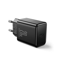 Сетевая зарядка Joyroom JR-TCF06 USB-C PD20W + USB-C to USB-C 1.0m cable, черная цена и информация | Зарядные устройства для телефонов | pigu.lt