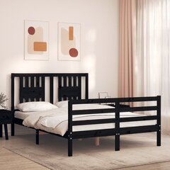 Каркас кровати vidaXL, 120x200 см, черный цена и информация | Кровати | pigu.lt
