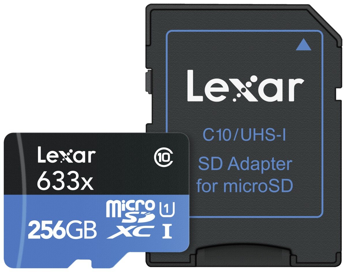 Lexar microSDXC 633x UHS-I 256GB kaina ir informacija | Atminties kortelės telefonams | pigu.lt