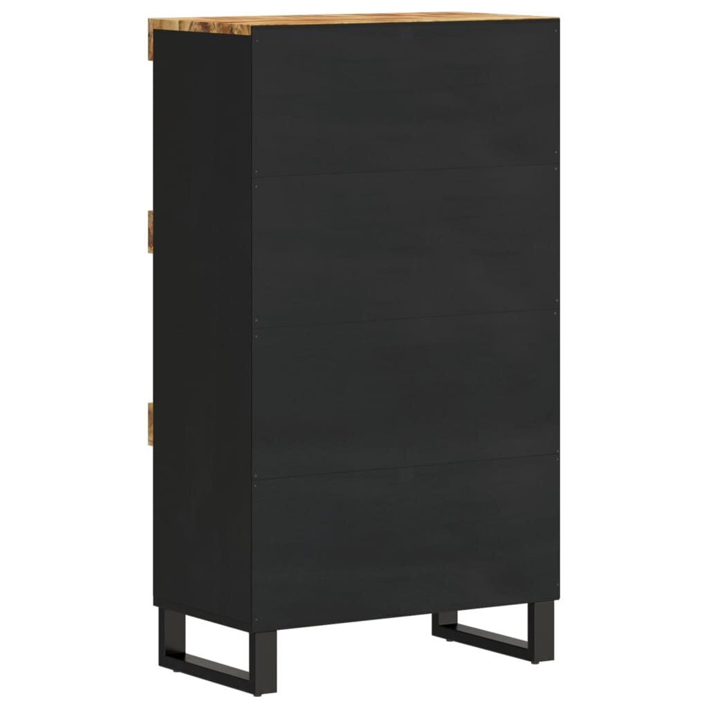 Šoninė spintelė vidaXL, 60 x 33 x 107 cm, juoda, ruda kaina ir informacija | Spintelės prie lovos | pigu.lt