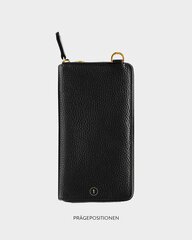 Кошелек ASTI на молнии с карманом для мобильного телефона черный цена и информация | Женские кошельки, держатели для карточек | pigu.lt
