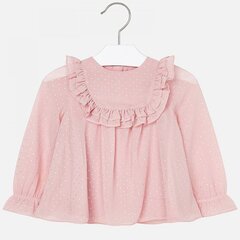Розовая блузка с длинным рукавом для девочки Mayoral  цена и информация | Рубашки для девочек | pigu.lt