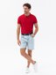 Polo marškinėliai vyrams Ombre Clothing S1635, raudoni kaina ir informacija | Vyriški marškinėliai | pigu.lt