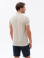 Polo marškinėliai vyrams Ombre Clothing S1618, smėlio spalvos цена и информация | Vyriški marškinėliai | pigu.lt
