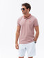 Polo marškinėliai vyrams Ombre Clothing S1618, rožiniai kaina ir informacija | Vyriški marškinėliai | pigu.lt
