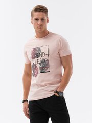 Marškinėliai vyrams Ombre Clothing 122202-7, rožiniai kaina ir informacija | Vyriški marškinėliai | pigu.lt