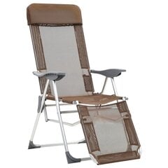 Stovyklavimo kėdės vidaXL, 2 vnt., rudos kaina ir informacija | Lauko kėdės, foteliai, pufai | pigu.lt
