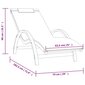 Saulės gultas su pagalve vidaXL, baltas kaina ir informacija | Gultai | pigu.lt
