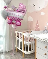 Кроватка для новорожденного Happy Baby 60x120 white/natural с матрасом цена и информация | Детские кроватки | pigu.lt