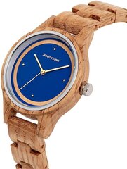Женские наручные часы Jeddo & Sons, дерево, синяя кожа цена и информация | Женские часы | pigu.lt