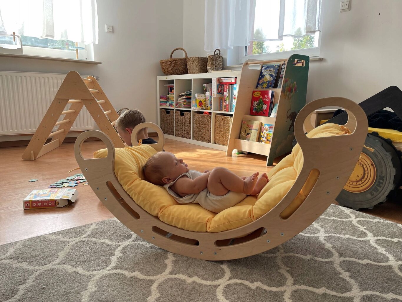 Rokeris su pagalve Lila Baby Montessori, BBM85+PZ85 цена и информация | Lavinamieji žaislai | pigu.lt