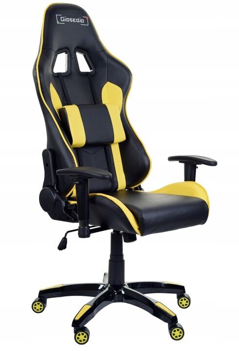 Biuro kėdė Giosedio GSA413, juoda geltona kaina ir informacija | Biuro kėdės | pigu.lt