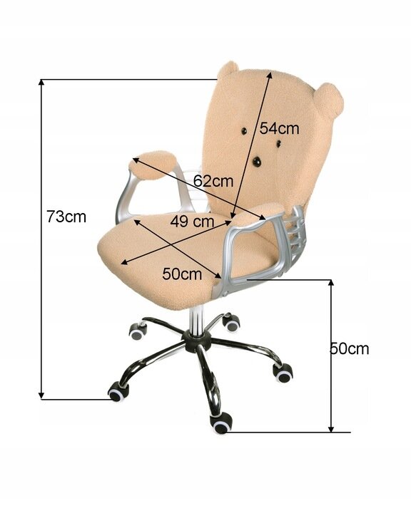 Vaikiška biuro kėdė Giosedio FZP, smėlio spalvos kaina ir informacija | Biuro kėdės | pigu.lt
