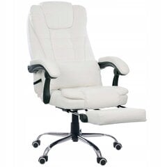 Biuro kėdė Giosedio FBK02, balta, su kojų atrama цена и информация | Офисные кресла | pigu.lt