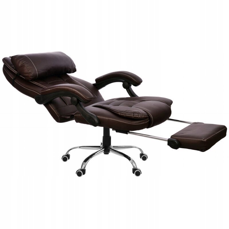 Biuro kėdė Giosedio FBK02, balta, su kojų atrama kaina ir informacija | Biuro kėdės | pigu.lt