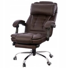 Biuro kėdė Giosedio FBK03, ruda, su kojų atrama цена и информация | Офисные кресла | pigu.lt