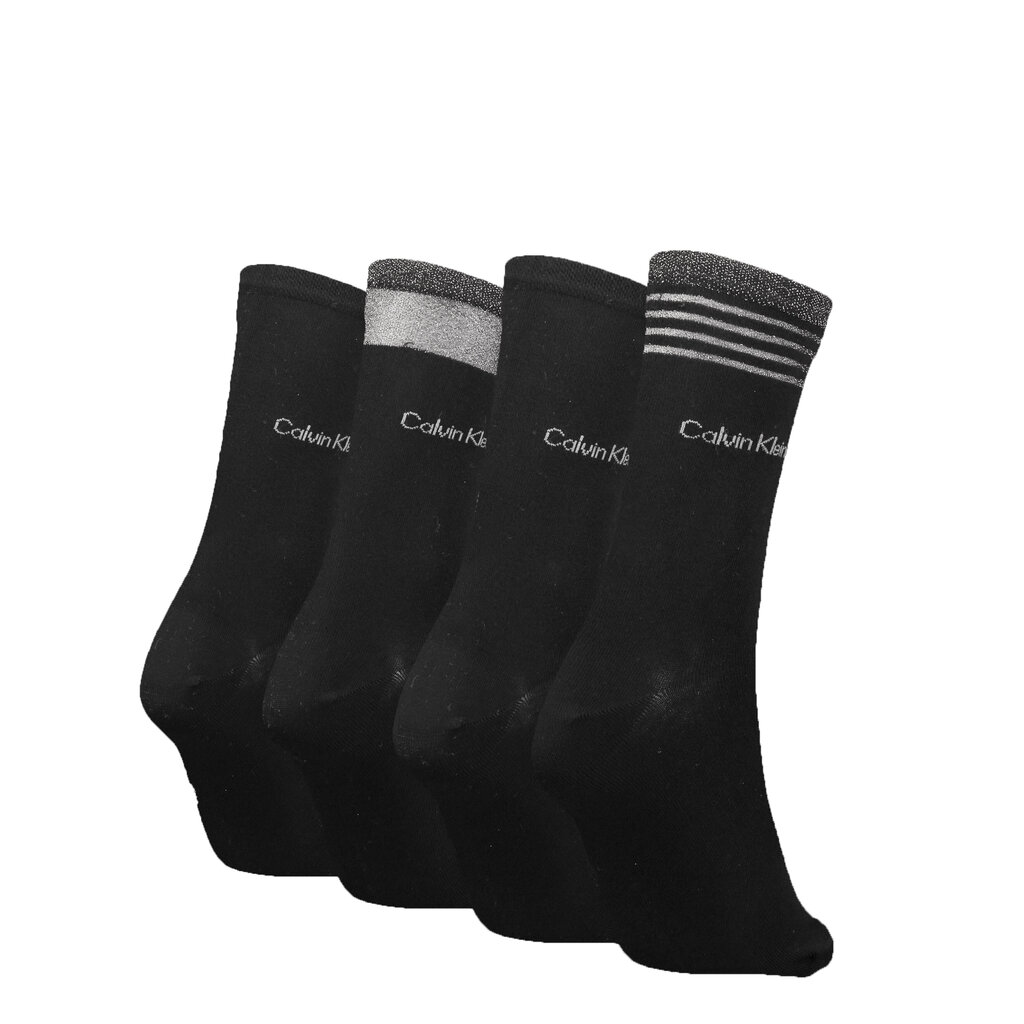 Calvin Klein moteriškos kojinės 4 vnt., juodos kaina ir informacija | Moteriškos kojinės | pigu.lt