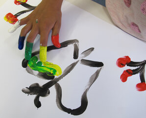 Краска для пальцев KORES Tedi Kolor 7 цветов*30 мл цена и информация | Принадлежности для рисования, лепки | pigu.lt
