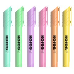 Текстовые маркеры KORES HighLiner Pastel 6 цветов цена и информация | Принадлежности для рисования, лепки | pigu.lt
