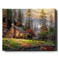 Картина по номерам "Дом в лесу" Oh Art!, 40x50 см цена и информация | Живопись по номерам | pigu.lt