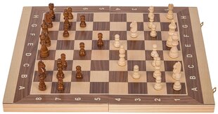 Mediniai šachmatai ir nardai, 44x44 cm цена и информация | Настольные игры, головоломки | pigu.lt