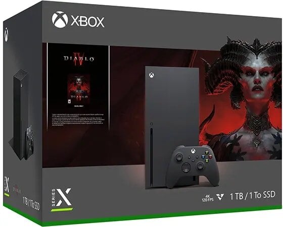 Microsoft Xbox Series X 1 TB + Diablo IV цена и информация | Žaidimų konsolės | pigu.lt