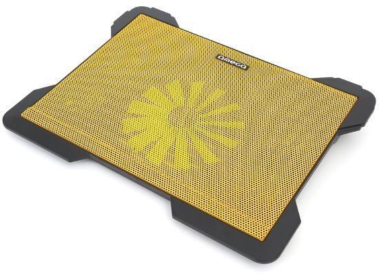 Omega notebook cooler pad Cyclone, yellow kaina ir informacija | Kompiuterių aušinimo ir kiti priedai | pigu.lt