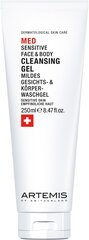 Švelnus veido ir kūno prausiklis Artemis MED Sensitive Face & Body Cleansing Gel, 250 ml цена и информация | Средства для очищения лица | pigu.lt