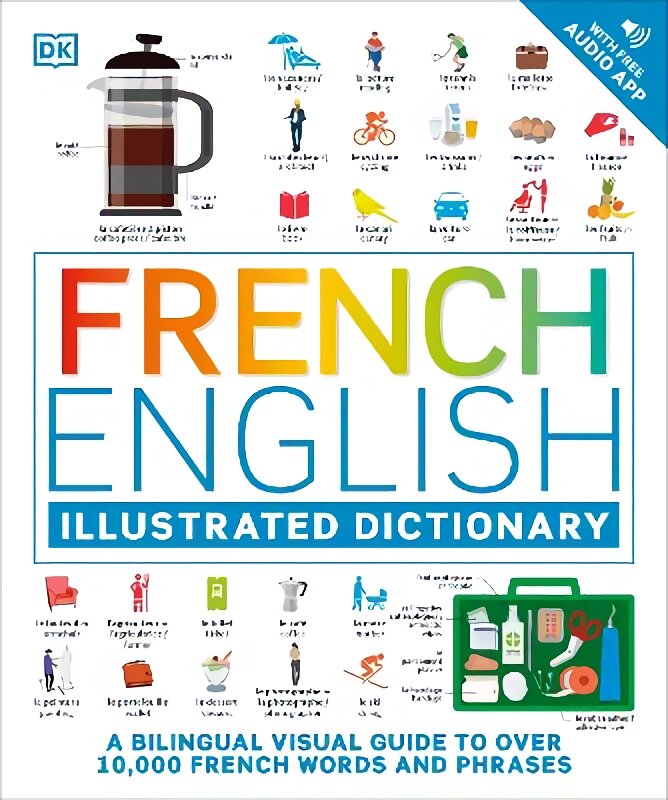 French English Illustrated Dictionary: A Bilingual Visual Guide to Over 10,000 French Words and Phrases kaina ir informacija | Užsienio kalbos mokomoji medžiaga | pigu.lt