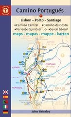 Camino Portugues Maps: Lisbon - Porto - Santiago / Camino Central, Camino de la Costa, Variente Espiritual & Senda Litoral 2023-2024 edition kaina ir informacija | Kelionių vadovai, aprašymai | pigu.lt