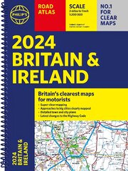 2024 Philip's Road Atlas Britain and Ireland kaina ir informacija | Kelionių vadovai, aprašymai | pigu.lt