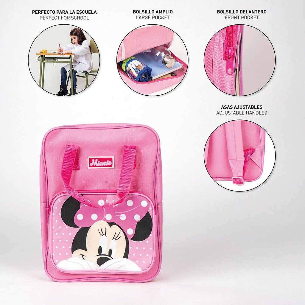 Mokyklinė kuprinė Minnie Mouse, rožinė kaina ir informacija | Kuprinės mokyklai, sportiniai maišeliai | pigu.lt