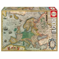 Dėlionė Educa žemėlapis, 1000 d. kaina ir informacija | Dėlionės (puzzle) | pigu.lt