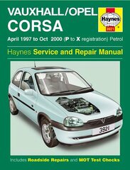 Vauxhall/Opel Corsa Petrol (Apr 97 - Oct 00) Haynes Repair Manual kaina ir informacija | Kelionių vadovai, aprašymai | pigu.lt