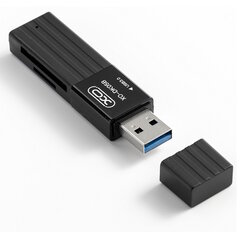 XO XO DK05B Устройство чтения карт памяти USB 3.0 2W1 (черный) цена и информация | Адаптеры, USB-разветвители | pigu.lt