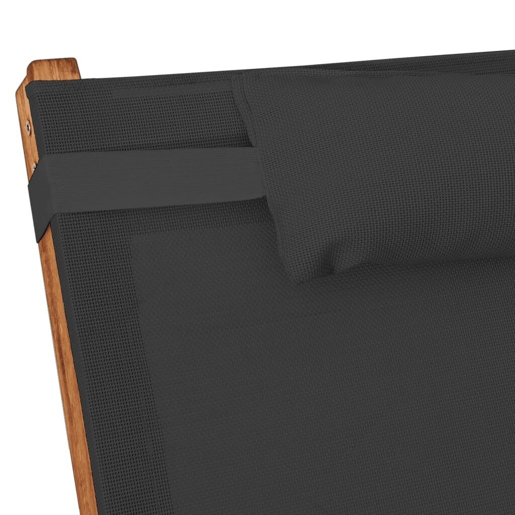 Saulės gultas su pagalve vidaXL, pilkas kaina ir informacija | Gultai | pigu.lt
