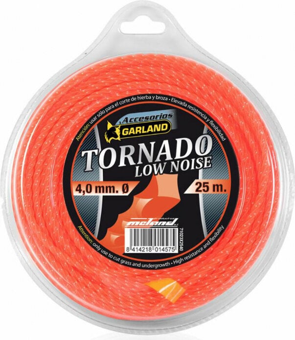 Trimerio galvutės valas Garland Tornado X, 25 m, 4 mm цена и информация | Sodo technikos dalys | pigu.lt