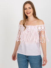 Женская блузка с кружевом, розовая цена и информация | Женские блузки, рубашки | pigu.lt