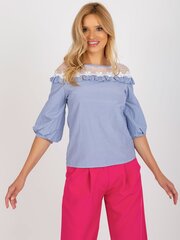 Женская блузка с принтом, синяя цена и информация | Женские блузки, рубашки | pigu.lt